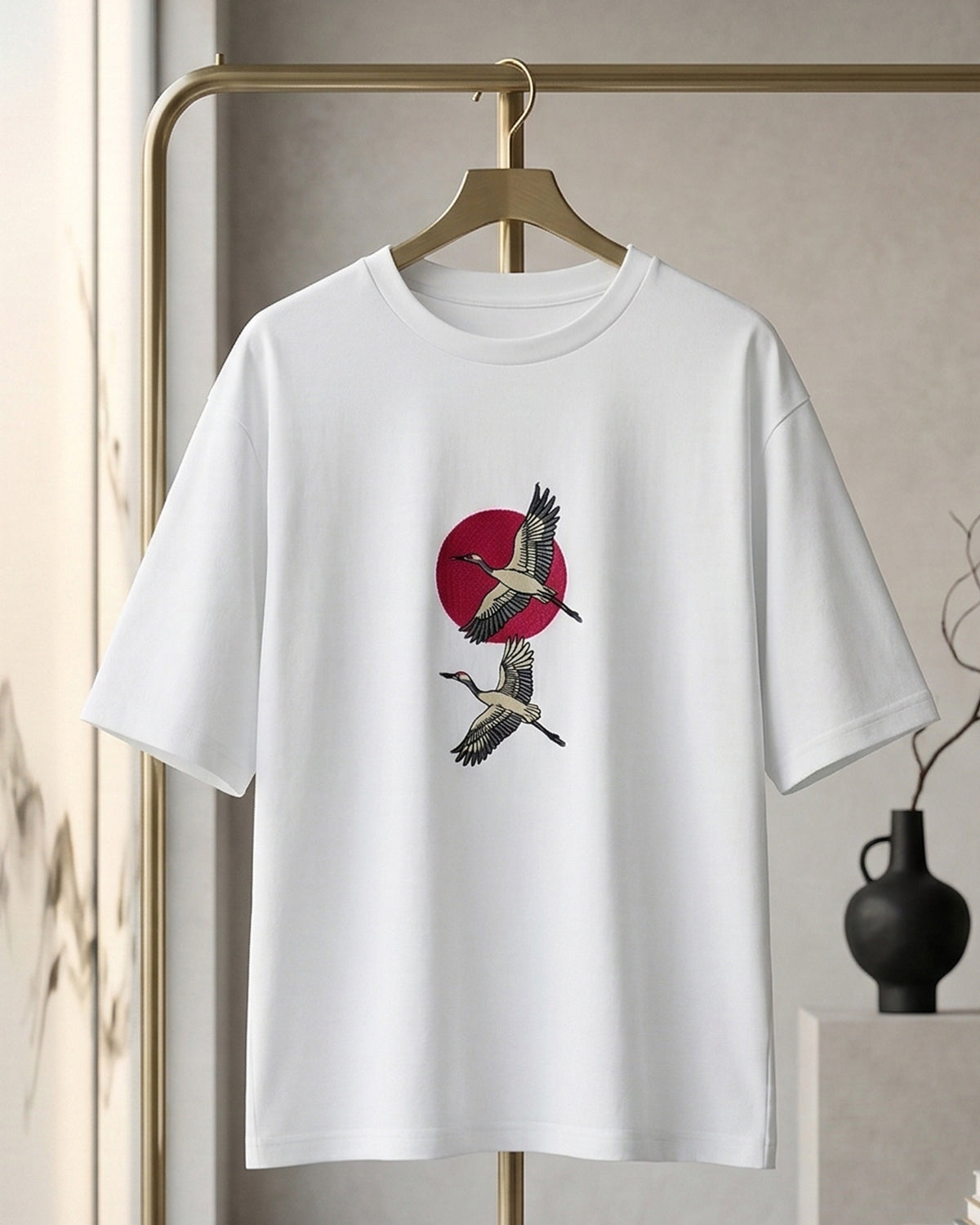 Sunset Embroidered Men Premium Oversized Terry T-shirt